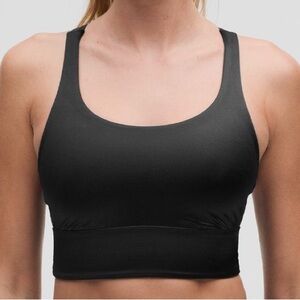 Lululemon Energy Longline Bra BLACK SATIN SHINE